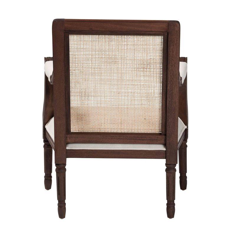 bali & pari Garridan Fabric and Wood Accent Chair