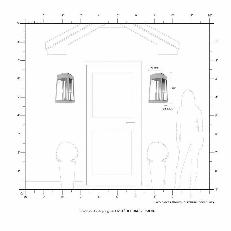 Livex Lighting Oslo 3 - Light Wall Light in  Brushed Nickel