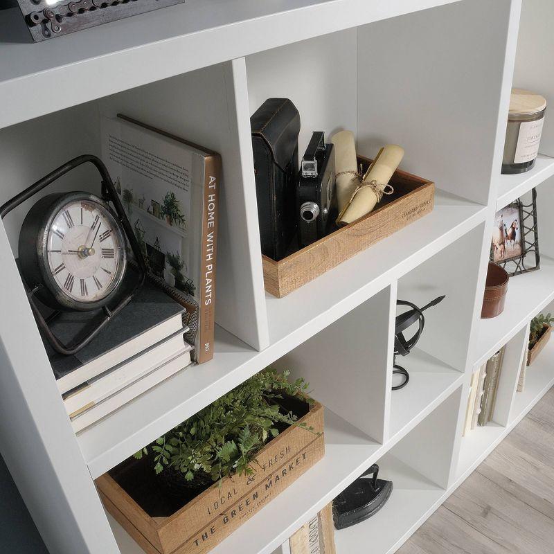 Soft White Adjustable 12-Cube Modular Storage Bookcase