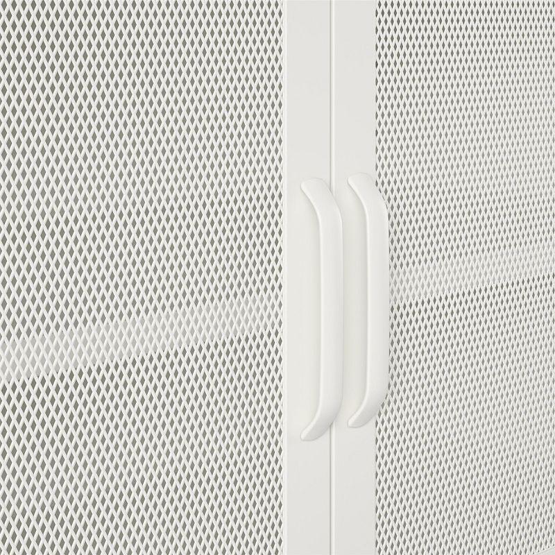 RealRooms Shadwick 2 Door Accent Cabinet-Mesh Metal Locker