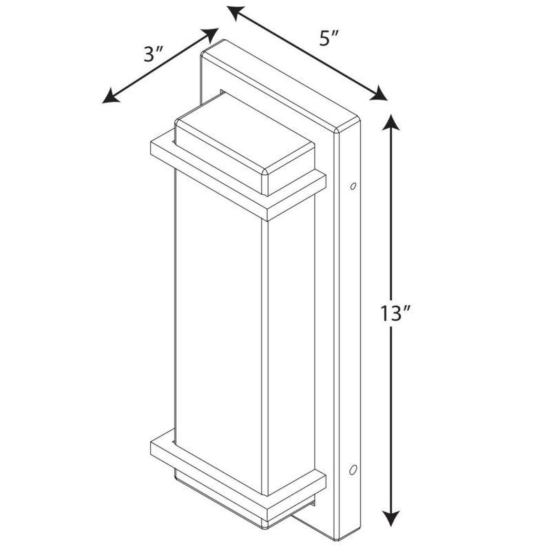 Progress Lighting Z-1080 LED Outdoor Sconce, 1 Light, Wall Light, Black Finish, Acrylic Shade