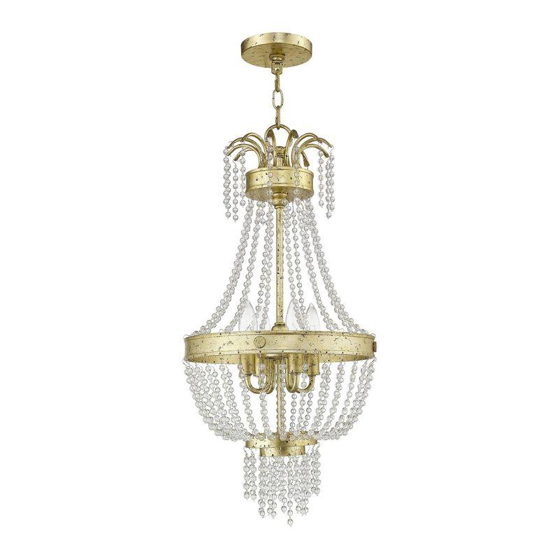 Livex Lighting Valentina 4 - Light Chandelier in  Winter Gold