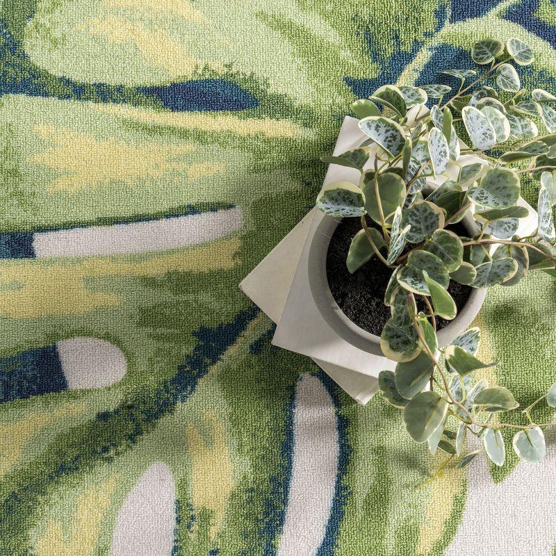 Nuloom Lisa Floral & Paisley 10x14 Indoor/Outdoor Area Rug for Living Room Patio Deck Front Porch Kitchen, Green Multicolor/Ivory