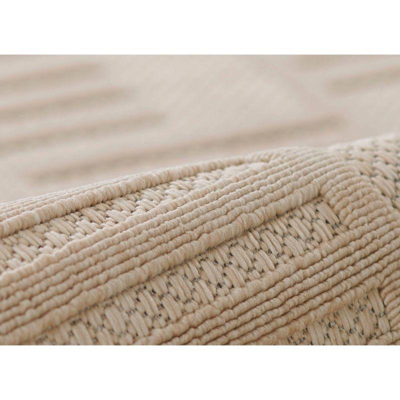 Momeni Dante Geometric Machine Loomed Indoor/Outdoor Rug Beige