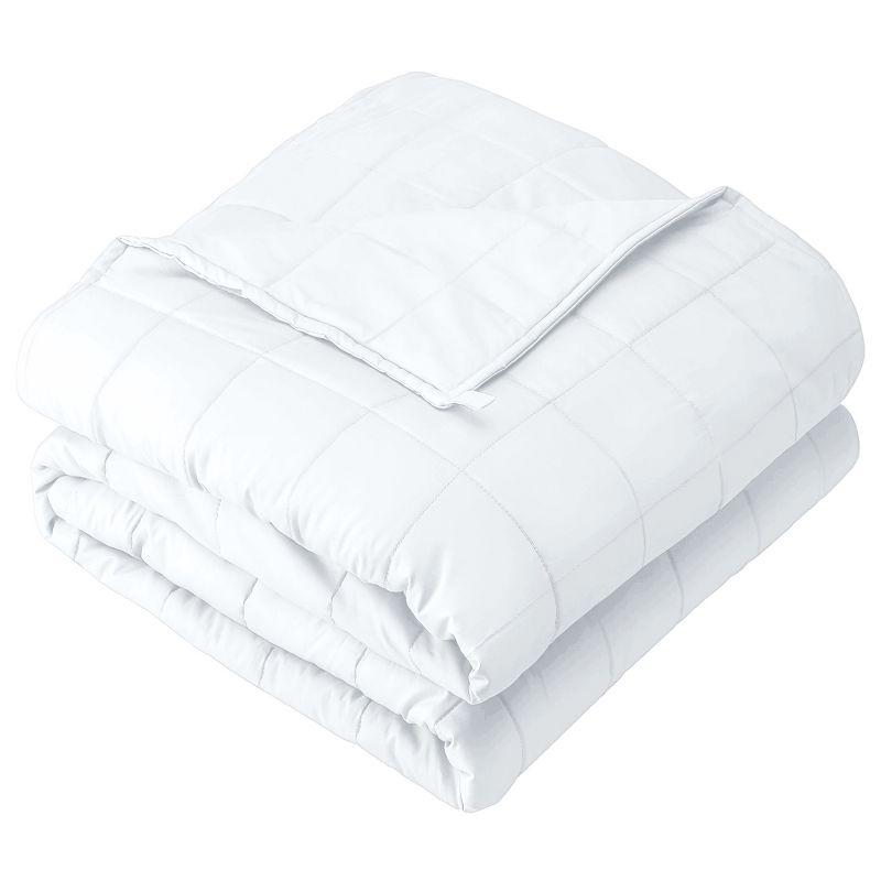 12 lb 48" x 72" Weighted Blanket Cotton White by Bare Home