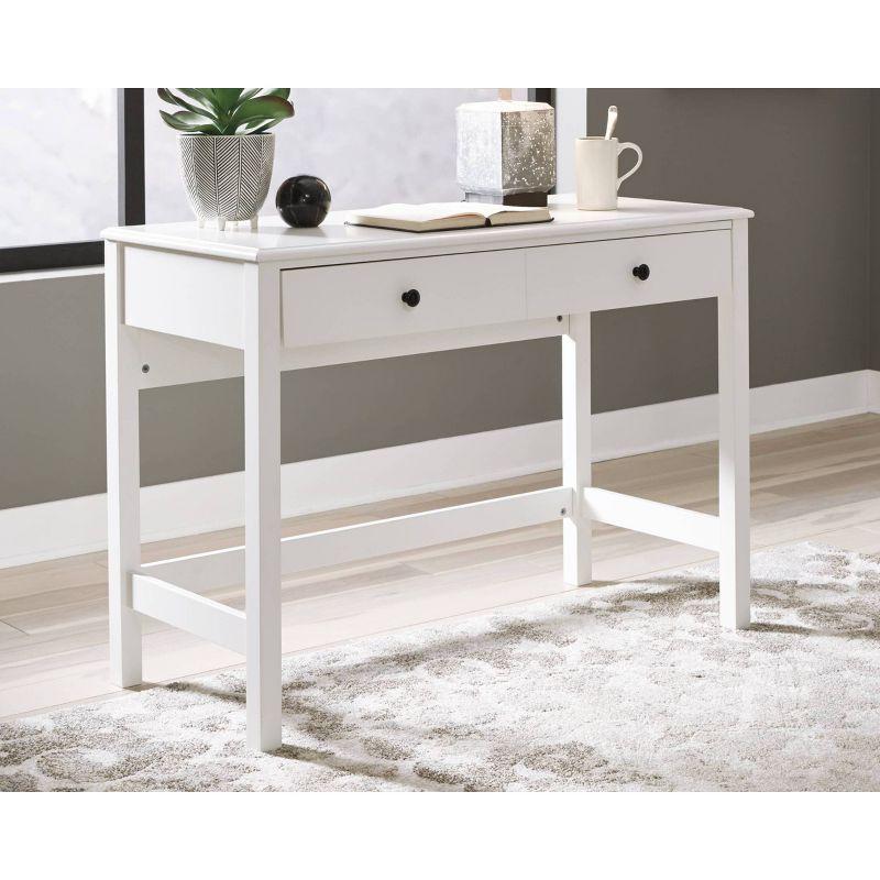 Othello Home Office Small Desk White - Signature Design by Ashley: Parsons-Style, Single Drawer Storage