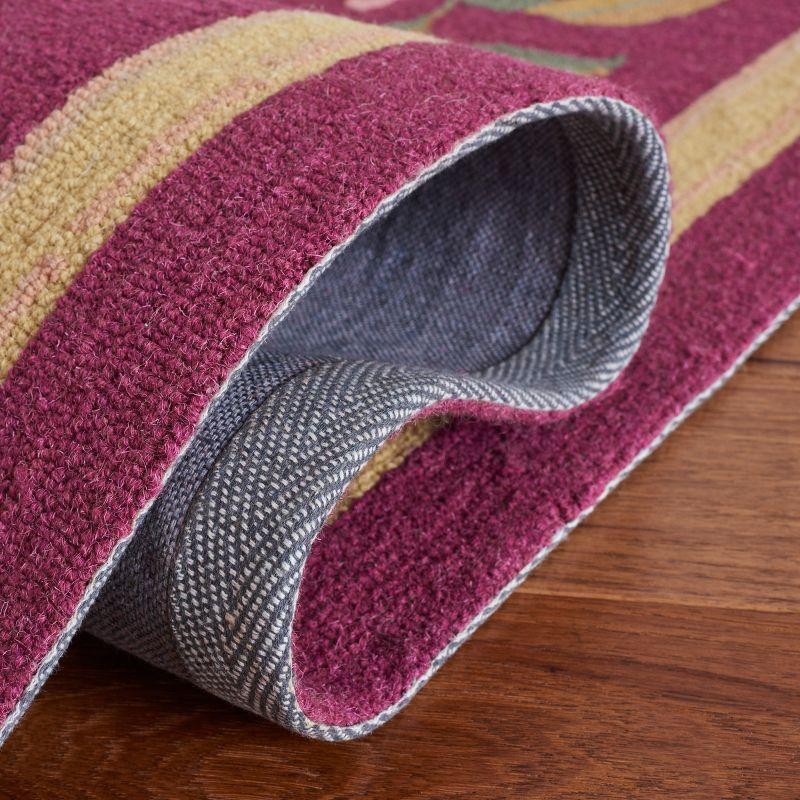 Chelsea HK210 Handmade Area Rug - 3'9"x5'9" - Burgundy - Safavieh