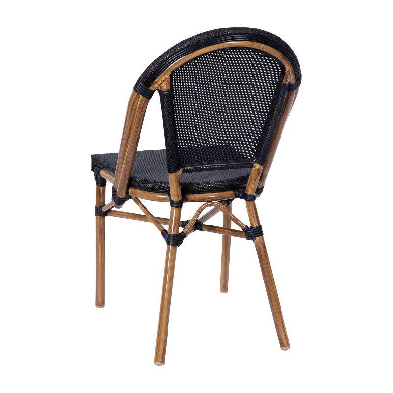 Lavigne Stacking French Chair for Indoor and Outdoor Use with Printed Metal Frame