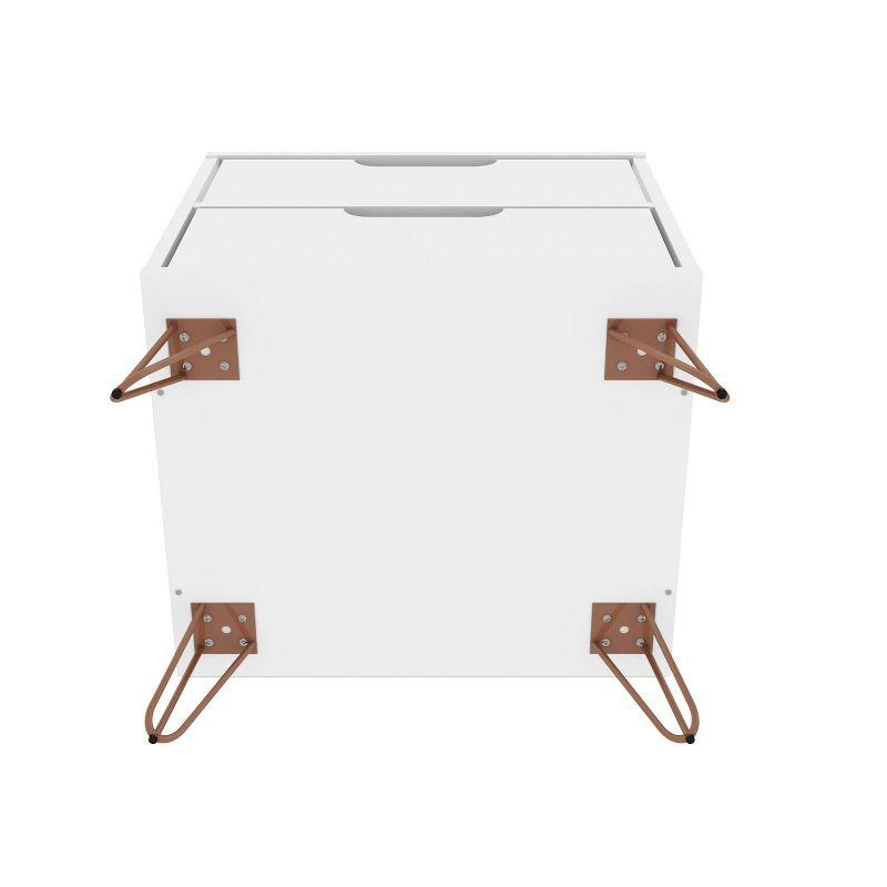 Everly Quinn Comfort Rockefeller Nightstand With Drawers, Mid Century Modern Bedside Table, Minimalist Display And Storage Organizer, Ideal For Bedroom And Living Room