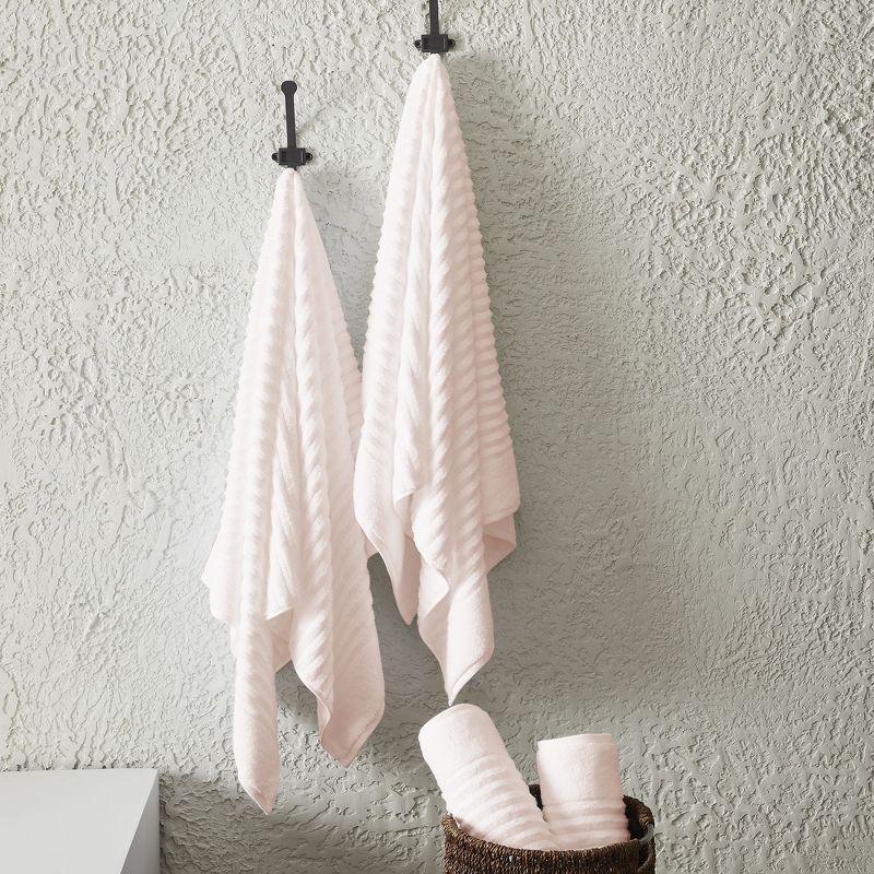 Combed Cotton Ribbed Texture Towel Set - Great Bay Home