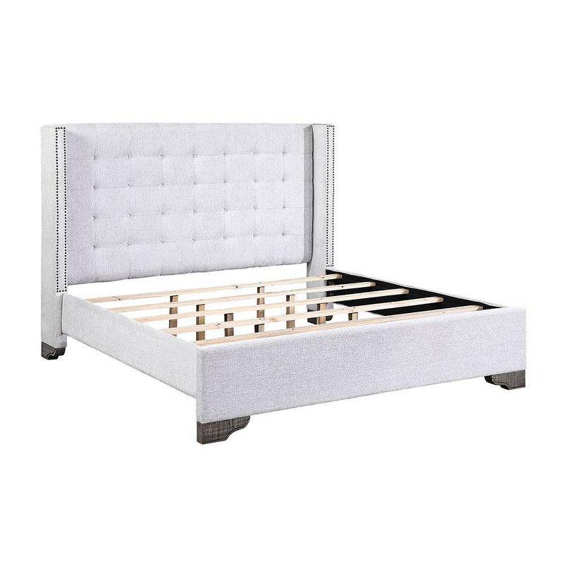 90" Eastern King Bed Artesia with Buttonless Tufting & Wood Frame - Acme Furniture