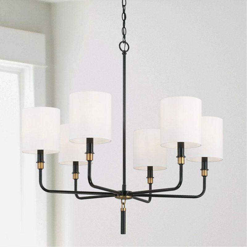 Clearlake 6 - Light Dimmable Wagon Wheel Chandelier