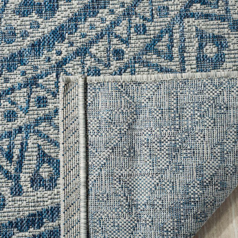 Courtyard CY8734 Power Loomed Indoor and Outdoor Area Rug - Light Grey/Blue - 8'x11' - Safavieh