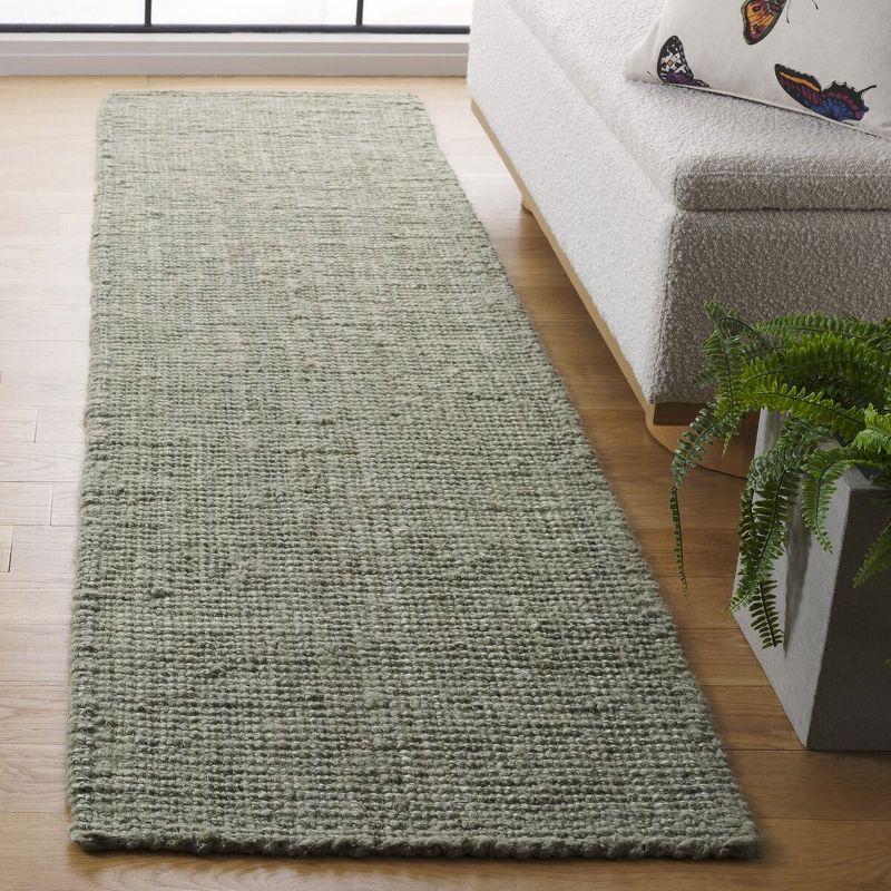 Natural Fiber NF730 Hand Woven Indoor Runner Rug - Green/Grey - 2'3"x11' - Safavieh.