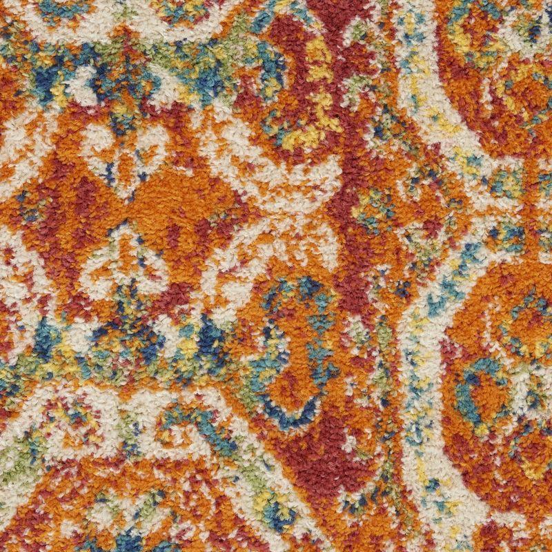 Nourison Allur Floral Jewel Indoor Area Rug Red Multicolor 7'10" x 9'10"