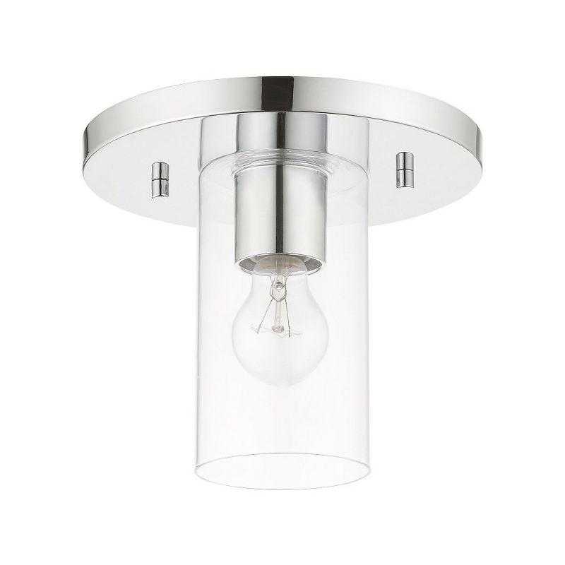 Livex Lighting Zurich 1 - Light Flush Mount in  Polished Chrome