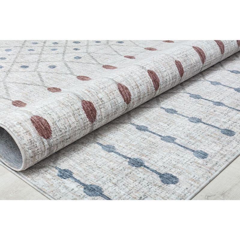 La Paloma Gray Moroccan Tribal 2'6" x 8' Stain-Resistant Area Rug