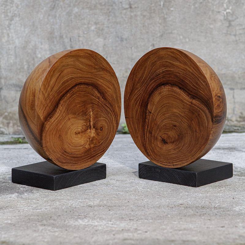 Uttermost Uttermost Teak And Noir Bookends Set