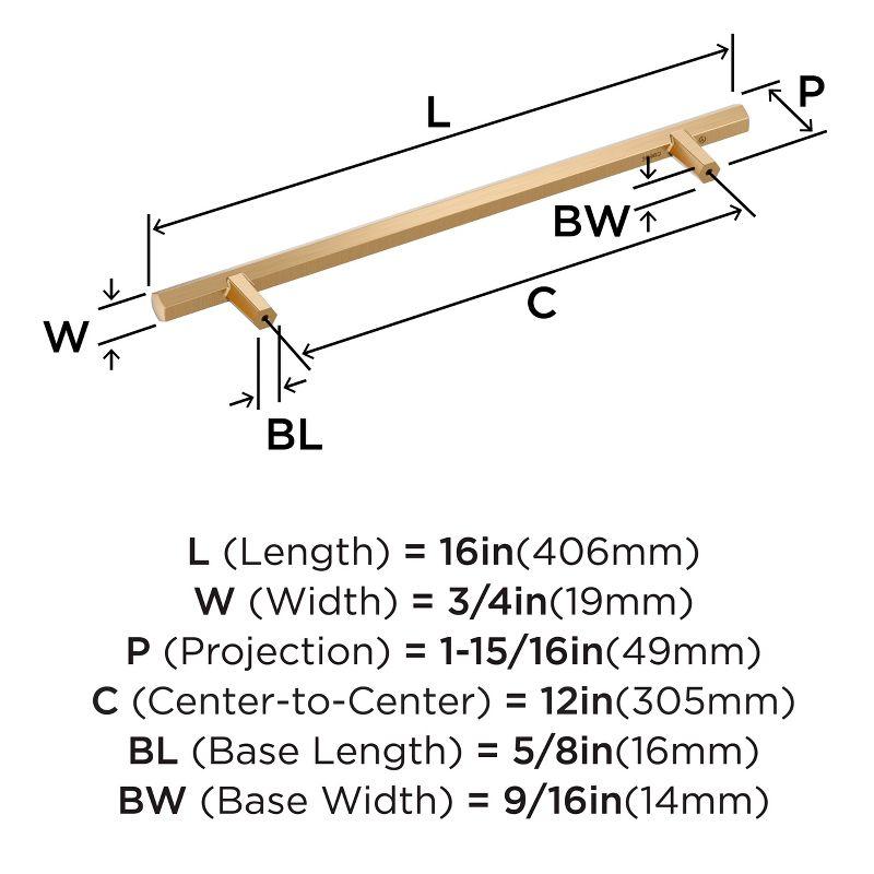 Caliber 12 inch (305mm) Center-to-Center