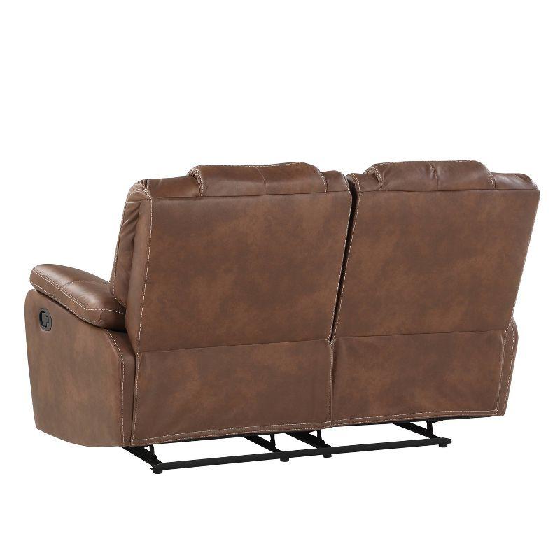 Katrine Manual Reclining Loveseat Brown - Steve Silver Co.