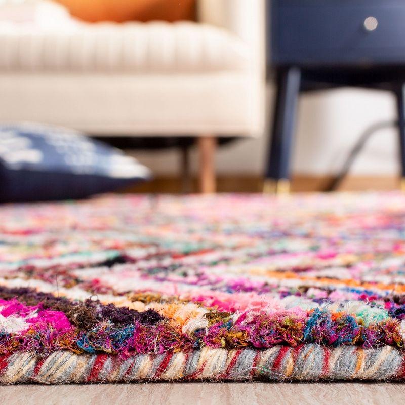 Handmade Multicolor Tufted Cotton Area Rug