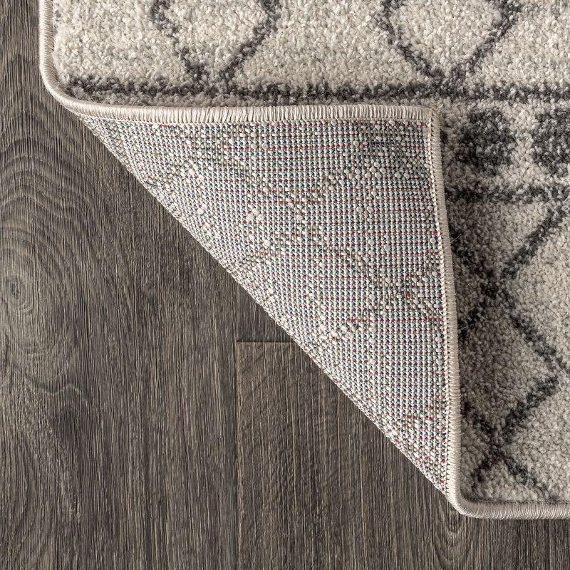 Vintage Moroccan Inspired Easy-Care Gray & Ivory Area Rug