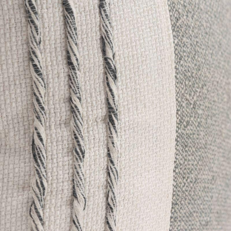 20"x20" Oversize Modern Craft Square Throw Pillow Cover Gray - Rizzy Home: Cotton Weave, Textured, Tasseled