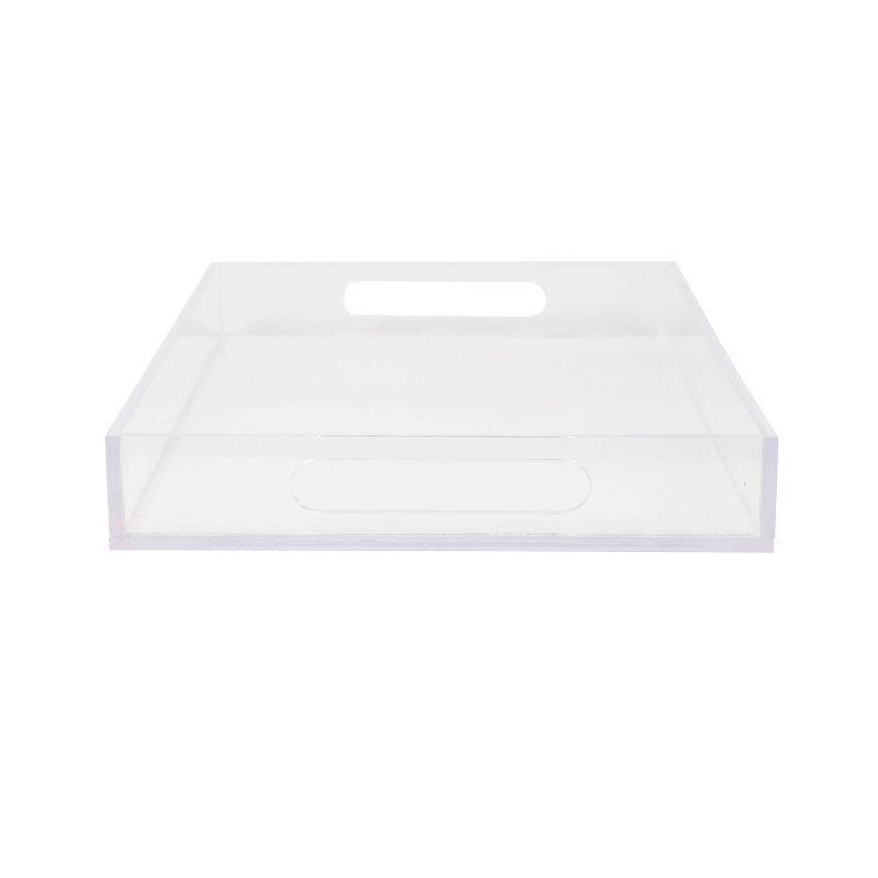 Thomas Martha Stewart Acrylic Desktop Letter Tray Organizer With Handles And Anti-Slip Feet