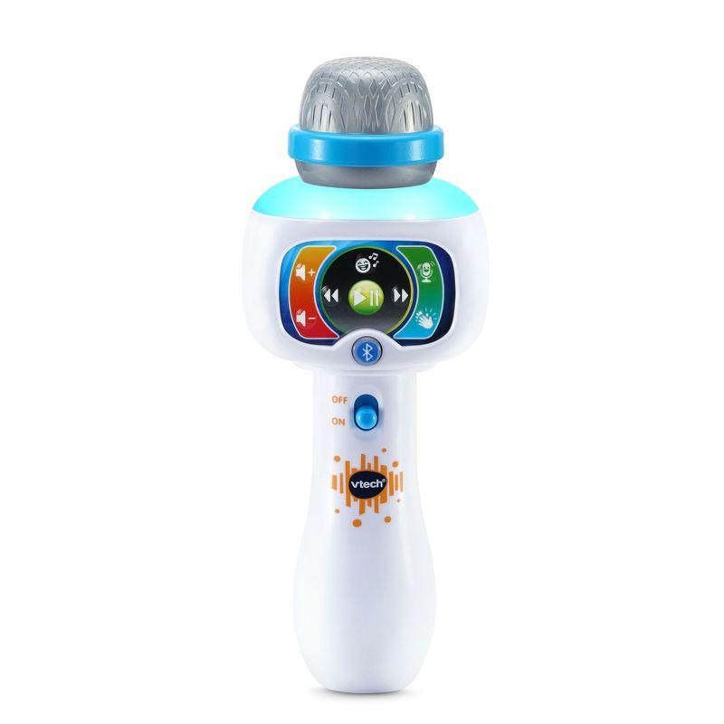 Kids White Bluetooth Karaoke Microphone with Voice Effects