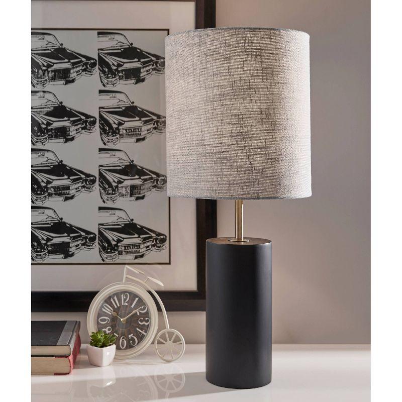 Dean Table Lamp Black - Adesso: Modern Nightstand Light, UL Listed, No Assembly Required