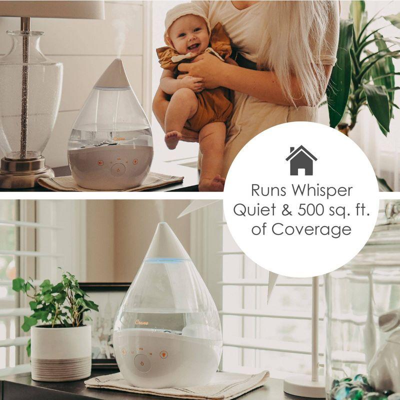 Crane USA Drop 2.0 , 4-in-1 Cool-Mist Humidifier with Aroma Tray & Sound Machine