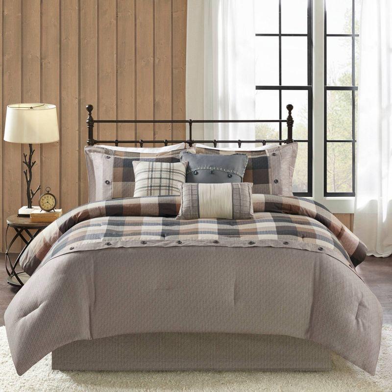 Ridge 7 Piece Herringbone Comforter Set