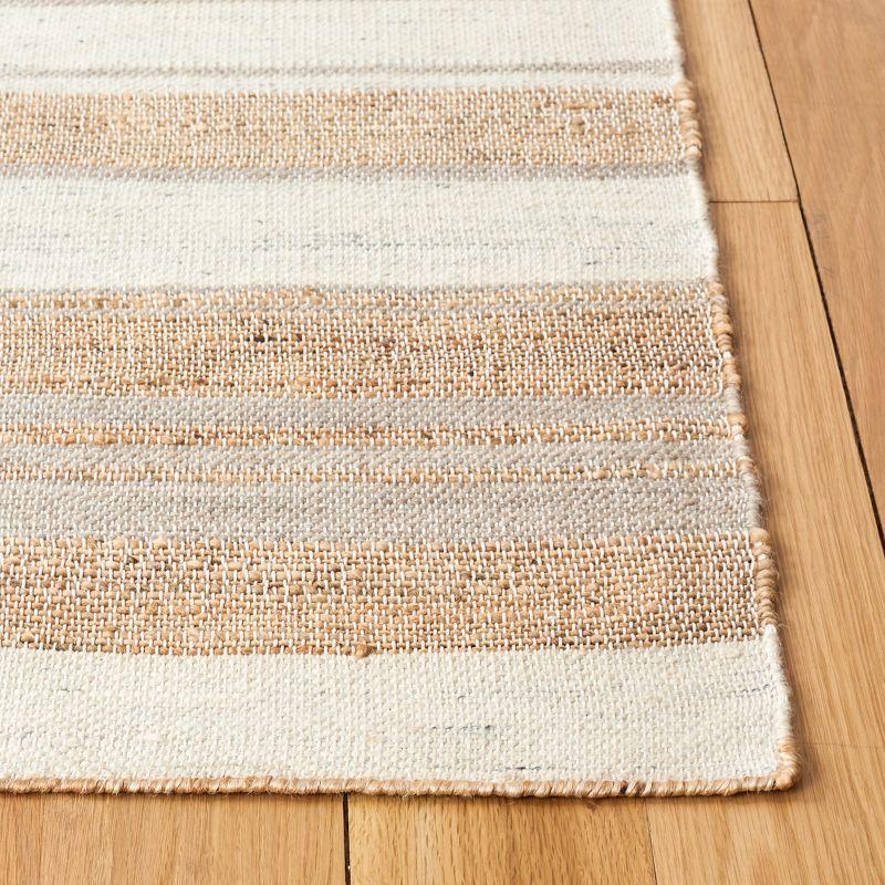 Highland Dunes Grice Hand Woven 50% Jute, 50% Wool Striped Rug