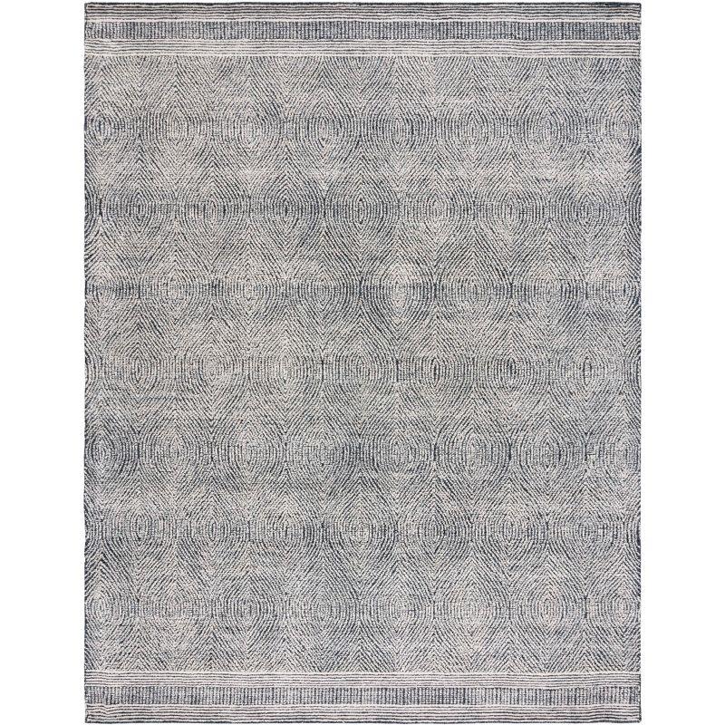 Abstract ABT340 Handmade Indoor Area Rug - Ivory/Charcoal - 11'x15' - Safavieh
