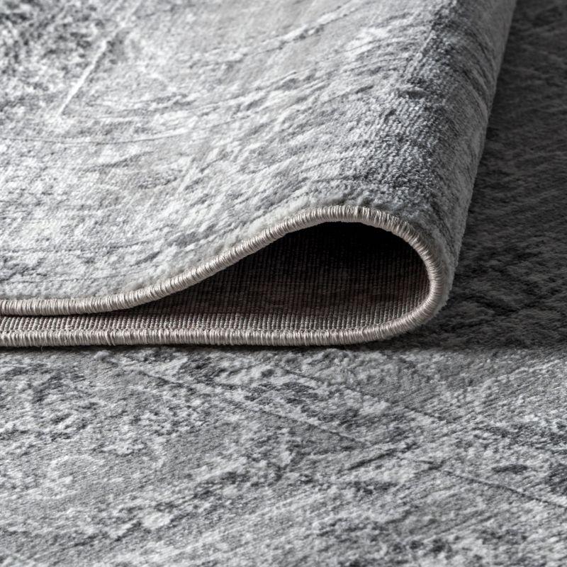 3'x5' Modern Persian Vintage Area Rug, Light Grey - JONATHAN Y