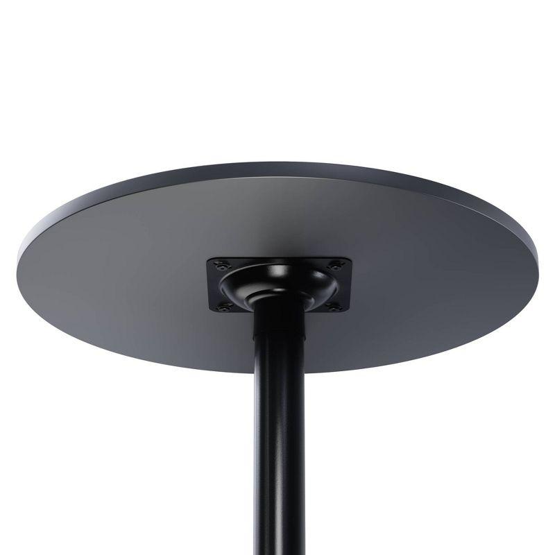 Winsome Obsidian Pub Table Bar Height Wood/Black: Contemporary Round Pedestal, MDF Composite