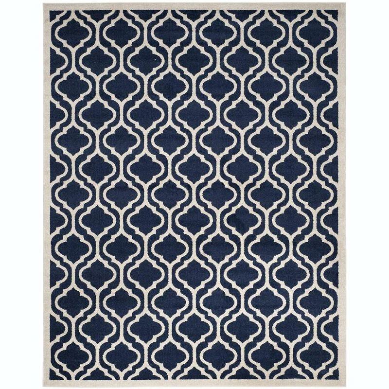 Amherst AMT402 Power Loomed Area Rug - Navy/Beige - 8'9"x11'9" - Safavieh.