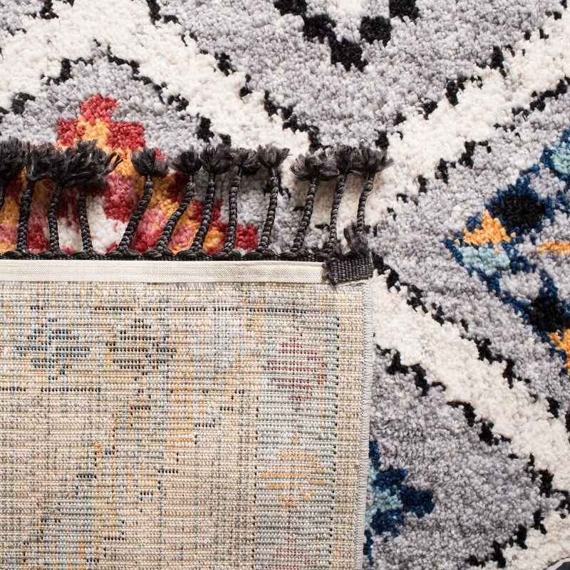 Morocco MRC965 Power Loomed Area Rug - Grey/Multi - 3'x3' - Safavieh.