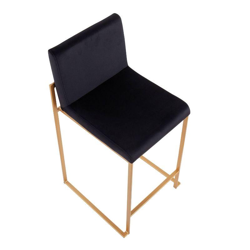 Rego Upholstered Counter Stool with Metal Frame