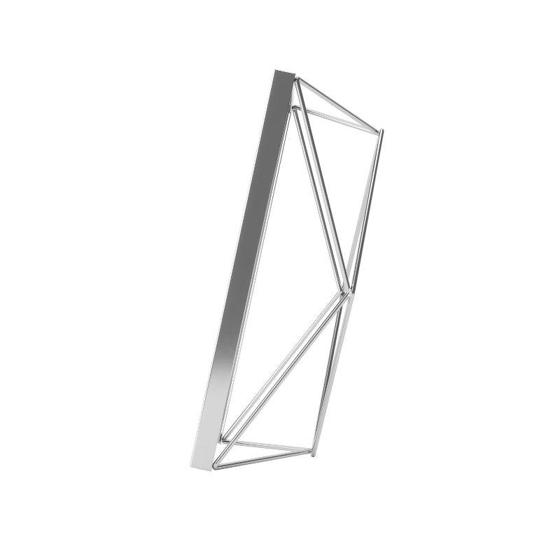 Umbra 5"x7" Prisma Picture Frame Chrome: Modern Geometric Design, Steel Material, Wall or Tabletop Display