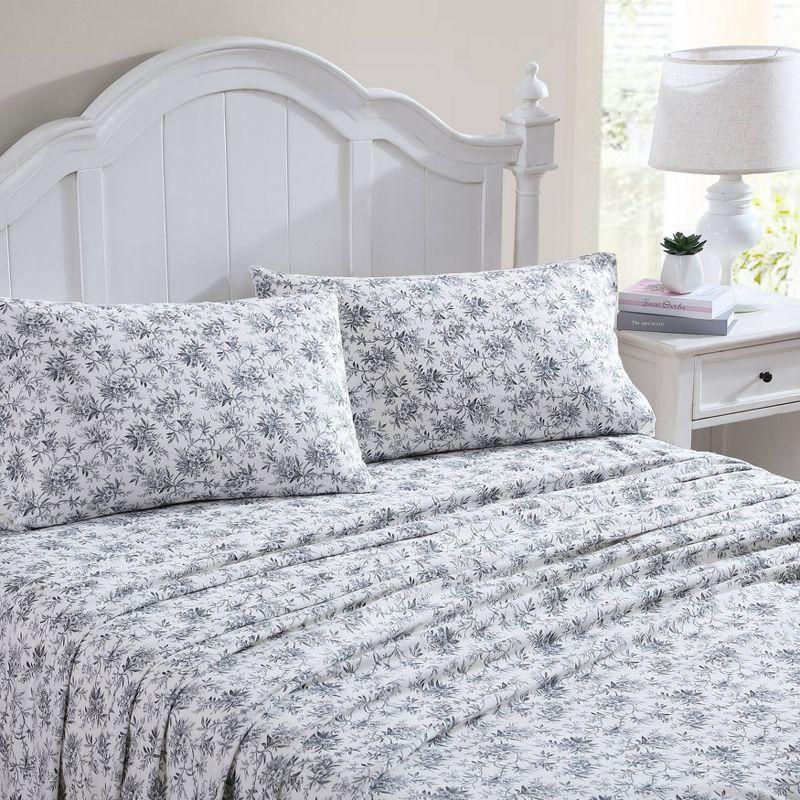 Laura Ashley Brushed Cotton Cozy Flannel Sheet Collection