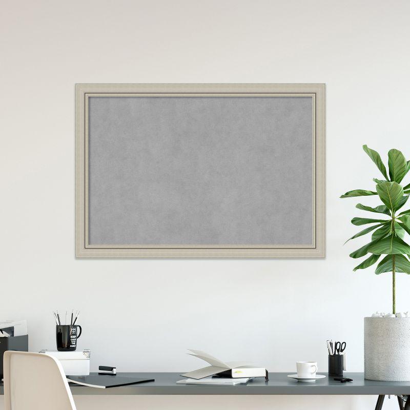 Amanti Art Romano Silver Narrow Framed Magnetic Board 40 x 28 in.