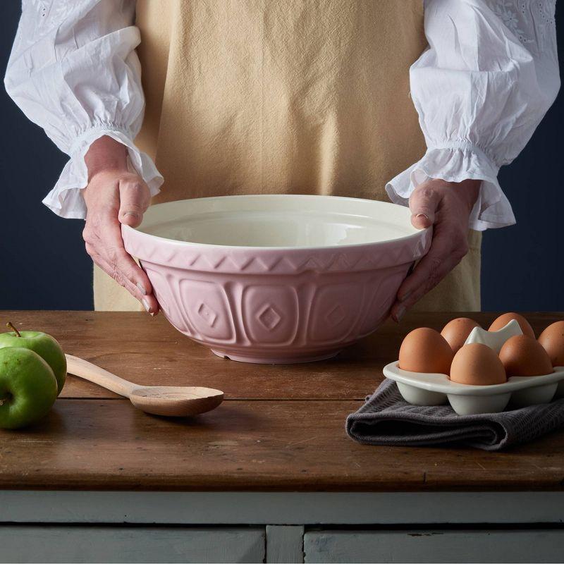 Blush Ceramic Geometric Textured Mixing Bowl