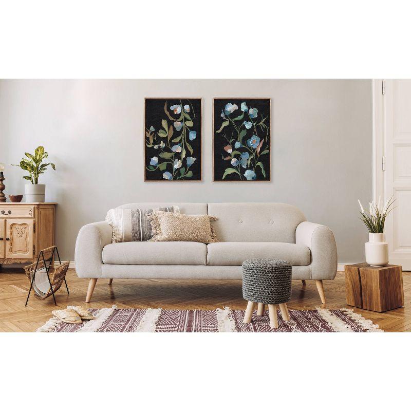 Kate & Laurel All Things Decor 23"x33" (Set of 2) Sylvie Foliage I and III Framed Canvas Arts by Nikita Jariwala Beaded Gold : Vintage