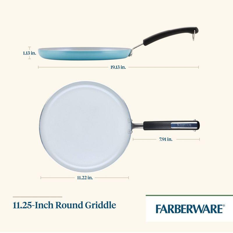 Aqua 11.25" Ceramic Nonstick Griddle with Stay-Cool Handle