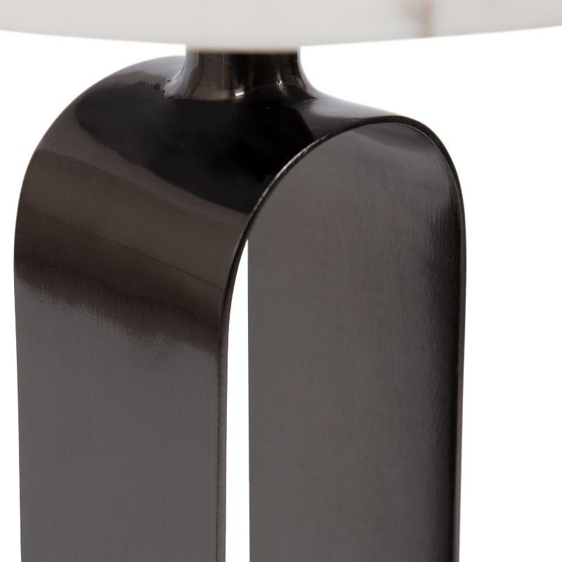 Kate and Laurel Helio Glam Drink Table, 8x8x24, Pewter