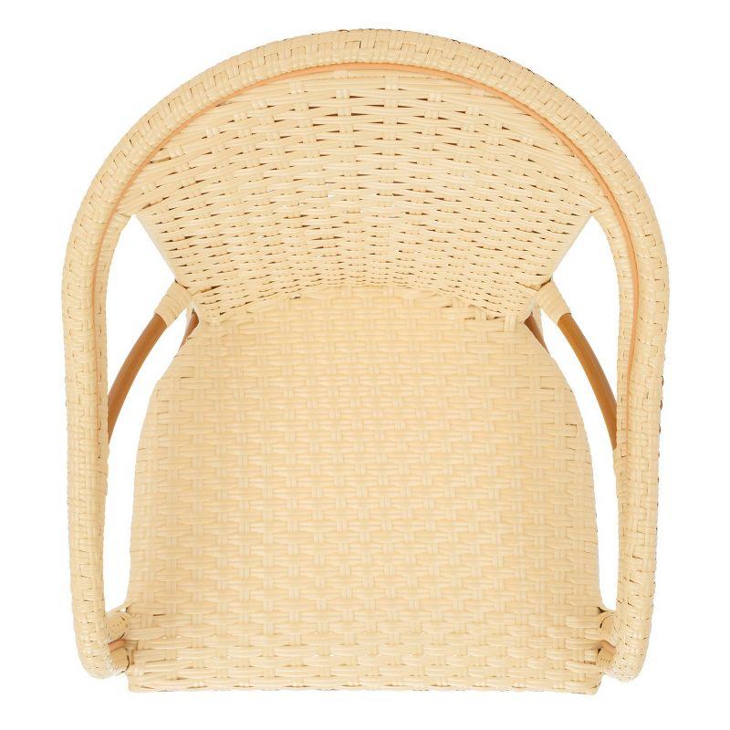 California Counter Stool With Arms - Indoor/Outdoor - PAT7533 - Natural - Safavieh