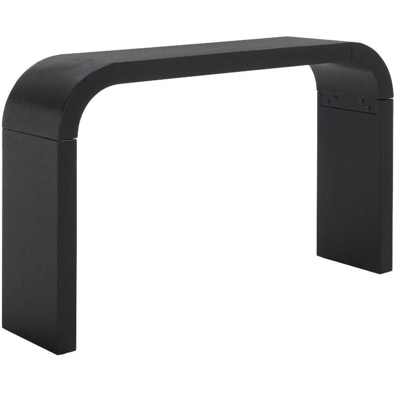 Liasonya Curved Console Table - Black - Safavieh