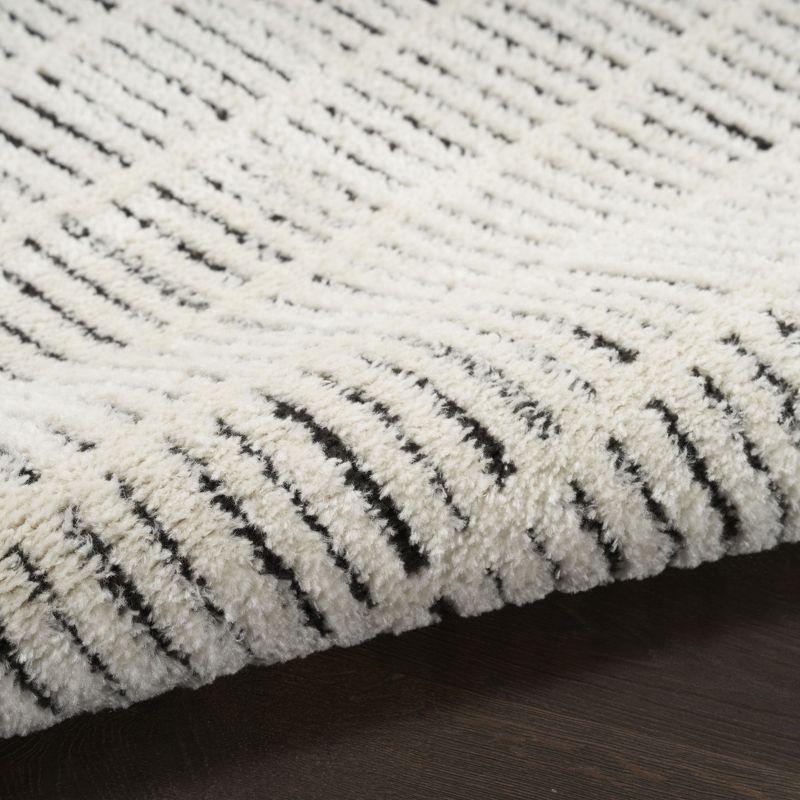 Nourison Cozy Modern 3'11" x 5'11" Ivory Black Scandinavian Indoor Rug