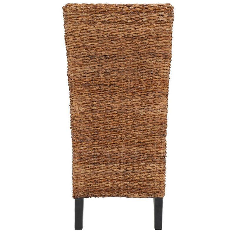 Kiska 18" H Rattan Side Chair (Set of 2) - FOX1021 - Dark Brown - Safavieh Couture
